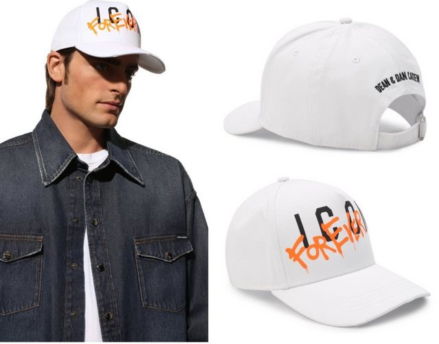 Dsquared2 Baseball Cap DSQUARED2 ICON FOREVER PAINT Baseballcap Kappe Basebalkappe Trucker Ha