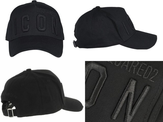 Dsquared2 Baseball Cap Dsquared2 Icon Baseballcap Cap Kappe Basebalkappe Cult Hat Hut Black B