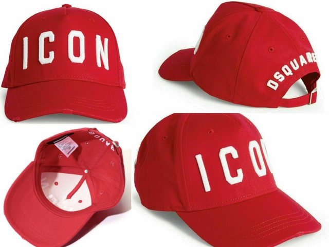 Dsquared2 Baseball Cap Dsquared2 Icon Baseballcap Cap Kappe Basebalkappe Cult Hat Hut Red Whi