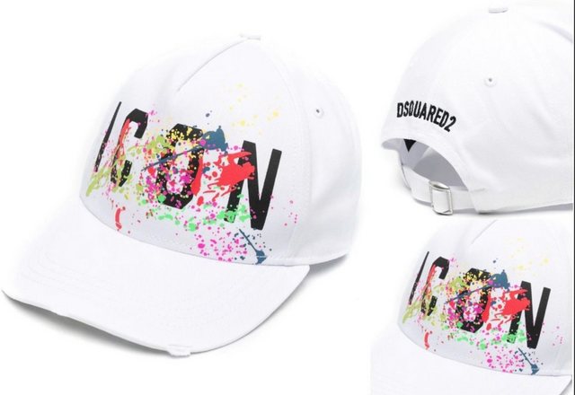 Dsquared2 Baseball Cap Dsquared2 Icon Splash Cap Baseballcap Oaint-Splatter Kappe Basebalkapp