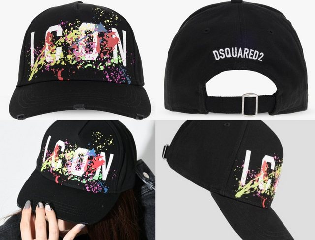 Dsquared2 Baseball Cap Dsquared2 Icon Splash Cap Baseballcap Paint-Splatter Kappe Basebalkapp