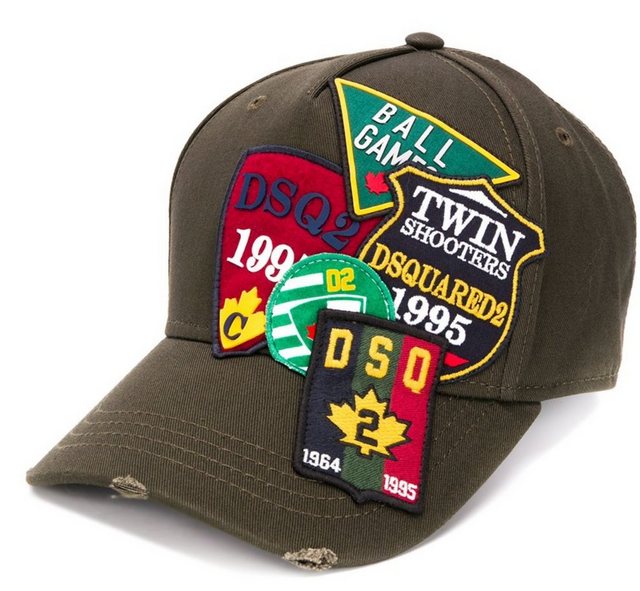 Dsquared2 Baseball Cap Dsquared2 Iconic Multi All Over Patch Baseballcap