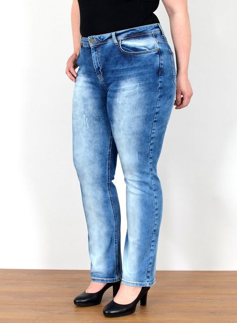 ESRA Straight-Jeans FG7 Straight Fit Jeans Damen High Waist, Damen Jeans-Hose bis Übergröße - Große Größe - Plus Size - 7XL, Damen High Waist Jeans Stretch mit hoher Leibhöhe und geradem Bein, Damen Gerade Schnitt Jeans Stretch Hose Hoch Bund, High Rise Jeans Damen Regular Hose Straight Leg Damen Stretchjeans, Jeans Damen Jeans Hose Damen Hose, High Waist Jeans Damen High Waist Hose, Damen Jeans Stretch Hose Damen, Damen Jeans Straight Damen Jeans, Hose Straight Leg Jeans Straight Fit Hose