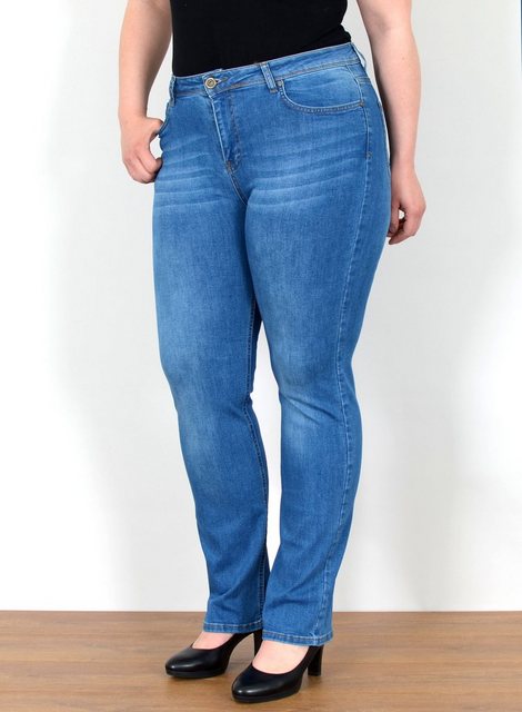 ESRA Straight-Jeans FG7 Straight Fit Jeans Damen High Waist, Damen Jeans-Hose bis Übergröße - Große Größe - Plus Size - 7XL, Damen High Waist Jeans Stretch mit hoher Leibhöhe und geradem Bein, Damen Gerade Schnitt Jeans Stretch Hose Hoch Bund, High Rise Jeans Damen Regular Hose Straight Leg Damen Stretchjeans, Jeans Damen Jeans Hose Damen Hose, High Waist Jeans Damen High Waist Hose, Damen Jeans Stretch Hose Damen, Damen Jeans Straight Damen Jeans, Hose Straight Leg Jeans Straight Fit Hose