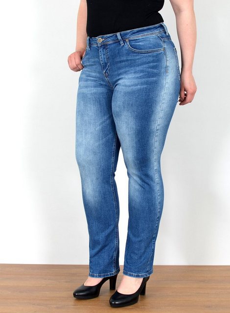 ESRA Straight-Jeans FG7 Straight Fit Jeans Damen High Waist, Damen Jeans-Hose bis Übergröße - Große Größe - Plus Size - 7XL, Damen High Waist Jeans Stretch mit hoher Leibhöhe und geradem Bein, Damen Gerade Schnitt Jeans Stretch Hose Hoch Bund, High Rise Jeans Damen Regular Hose Straight Leg Damen Stretchjeans, Jeans Damen Jeans Hose Damen Hose, High Waist Jeans Damen High Waist Hose, Damen Jeans Stretch Hose Damen, Damen Jeans Straight Damen Jeans, Hose Straight Leg Jeans Straight Fit Hose