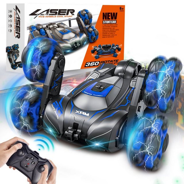 Esun RC-Auto Ferngesteuertes Auto ab 4 Jahre, RC Drift Car mit LED-Leuchten (Komplettset), Ferngesteuertes Auto ab 5 6 7 8 9 10 Jahre Kinder Geschenke