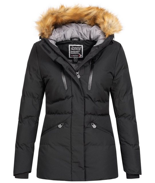 Geographical Norway Winterjacke Damen Winterjacke mit Kunstfellkragen D-437