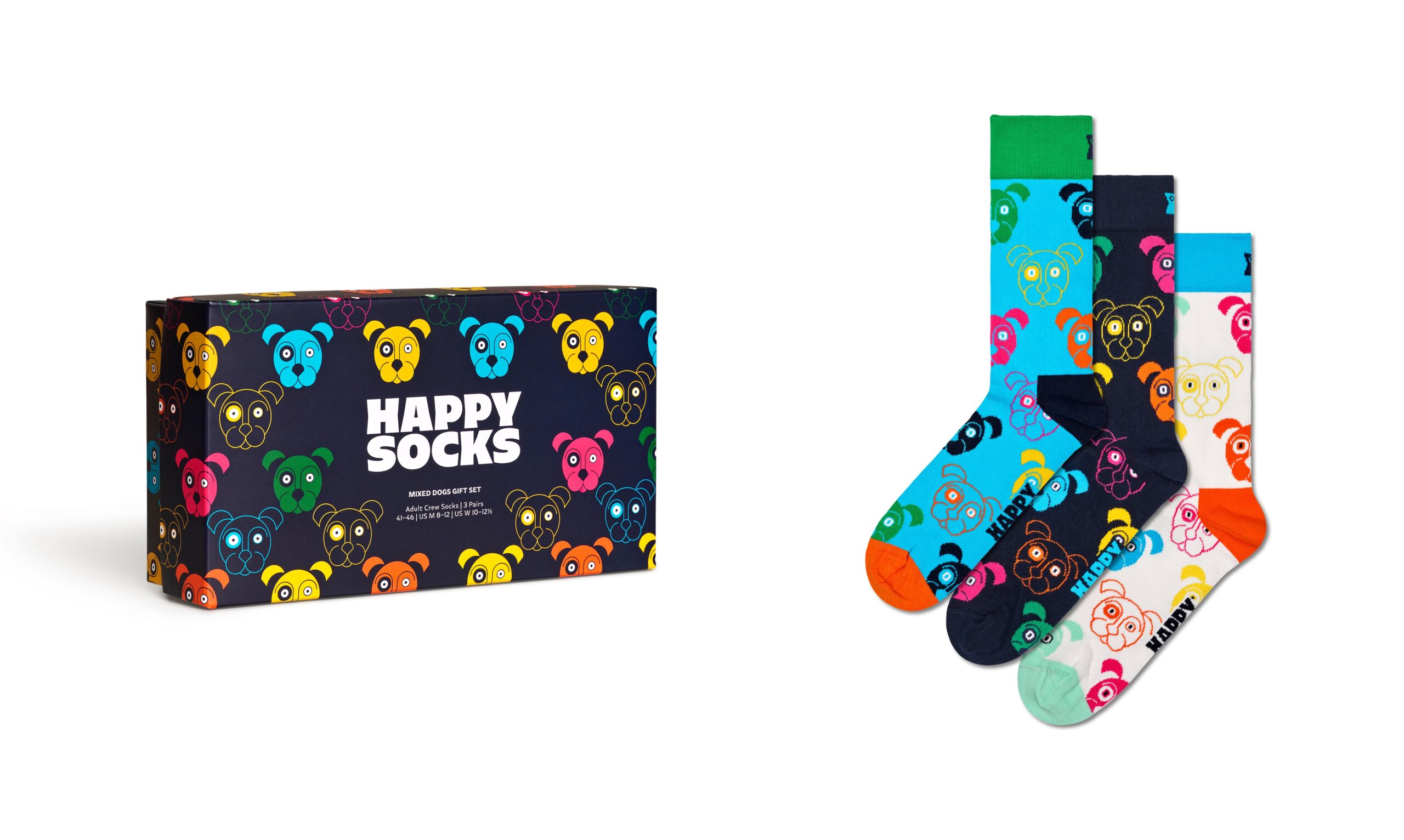 Happy Socks Socken "3-Pack Mixed Dog Socks Gift Set", (Packung)