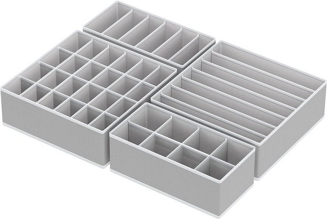 Hiwest Schubladenbox Haushaltswaren Schrank Unterwäsche Organizer Schubladenteiler, (4-St)