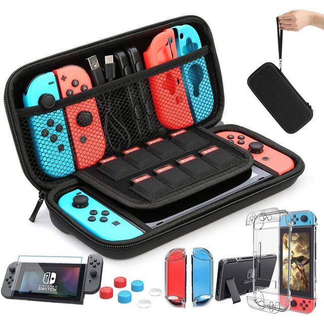 IBETTER Switch-Controller, Spielekonsolen-Tasche, Nintendo Switch Schutzhülle Nintendo-Controller (mit Hülle Nintendo-Controller (9 er-Set) Nintendo Switch Case, Zubehör Nintendo für Nintendo Switch " Wireless-Controller)