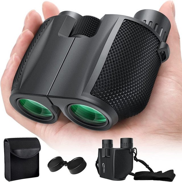 JOEAIS Kleines Ferngläser 12x25 Binoculars Erwachsene Kinder mit Nachtsicht Fernglas (12x25 Fernglass Taschenfernglas für Vogelbeobachtung Wandern Camping)