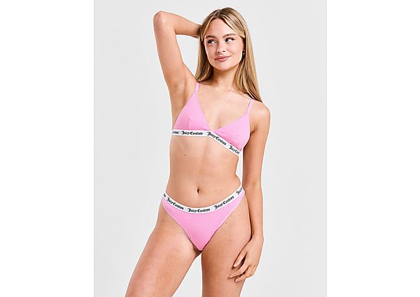 JUICY COUTURE Cotton Logo Thong - Damen, Pink