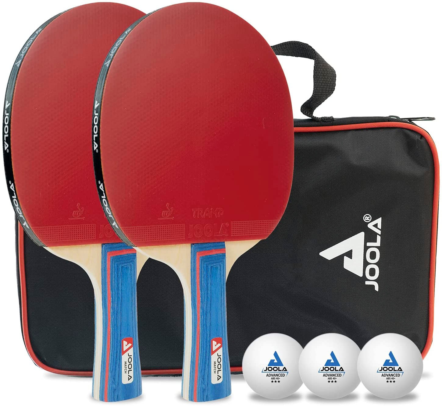 Joola Tischtennisschläger "Duo", (Set, 5 tlg., mit Schlägerhülle-mit Bällen)