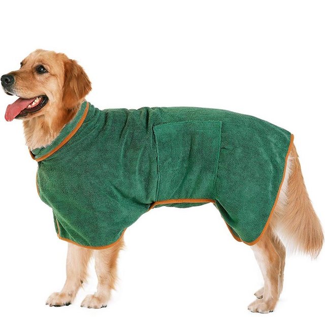 Juoungle Tieroverall Hund Bademantel Mantel, Hundebademantel aus Polyester - Pfotentuch