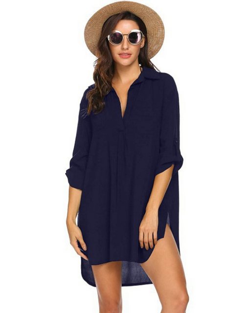 KIKI Strandkleid Damen Strandkleid Bikini Cover Up Bademode Strand Vertuschen Shirt