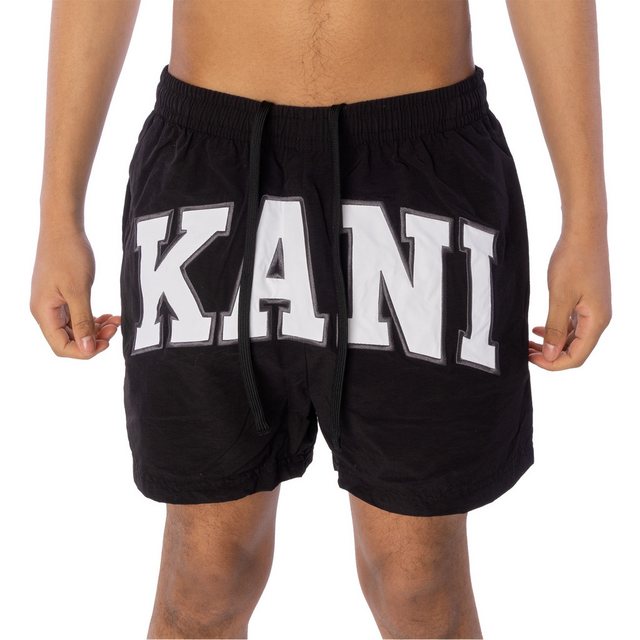 Karl Kani Strickpullover Karl Kani Serif Board Badeshort Herren Badehose schwarz (1 Stück, 1-tlg)