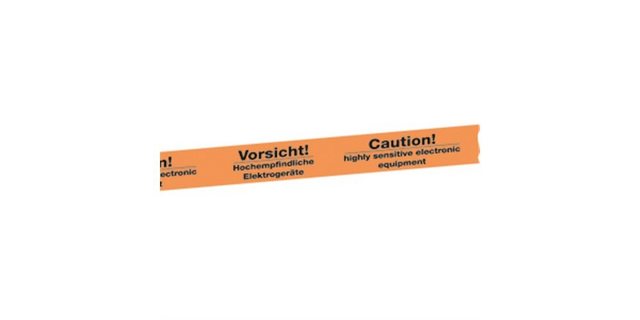 König Werbeanlagen Hinweisschild Packband "Vorsicht! Hochempfindliche Elektrogeräte ...