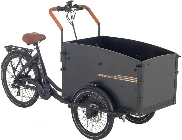 LLobe E-Bike Cargo E-Bike AITour Starter, 7 Gang Shimano, Kettenschaltung, Heckmotor, 634,2 Wh Akku, Feststellbremse