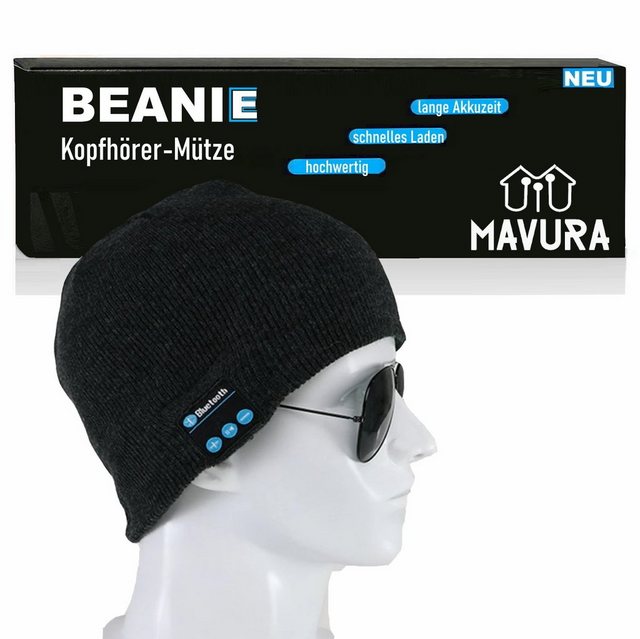 MAVURA Beanie BEANIE Wireless Bluetooth Beanie Mütze Headset Stereo Kopfhörer Freisprech waschbar