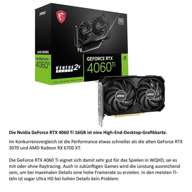 Meinpc Elite 5800X RTX 4060 Ti 16G Gaming-PC (AMD Ryzen 7 5800X, GeForce RTX 4060 Ti 16GB, 32 GB RAM, 500 GB SSD, Tower, Windows 11 Pro, Gaming, Gamer, RGB, Wifi, Ryzen 7, RTX 4060 Ti 16GB)