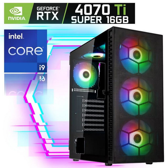 Meinpc Xdream i9 RTX 4070 Ti 16G Gaming-PC (Intel Core i9 11900K, Nvidia GeForce RTX 4070 Ti Super 16GB, 32 GB RAM, 1000 GB SSD, RGB Tower, Intel i9, GeForce RTX 4070 Ti, Gaming, Gamer, Windows 11)