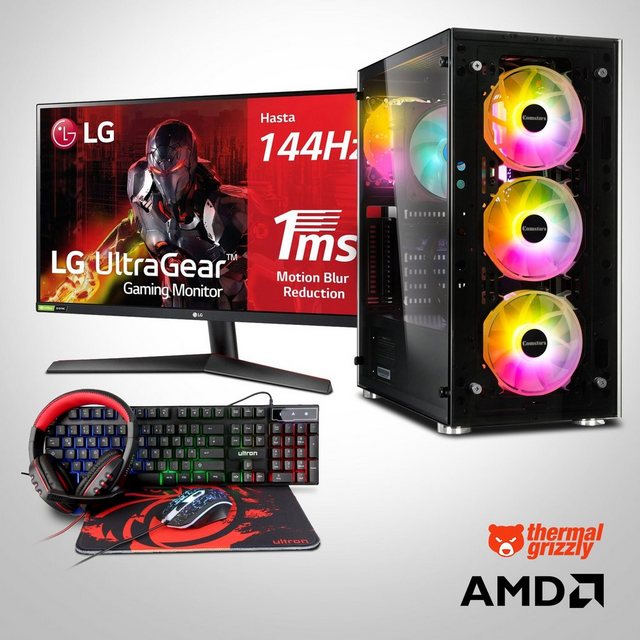 Memory PC Gaming-PC-Komplettsystem (27,00", AMD Ryzen 5 5600G, Onboard Grafik, 16 GB RAM, 1000 GB SSD)