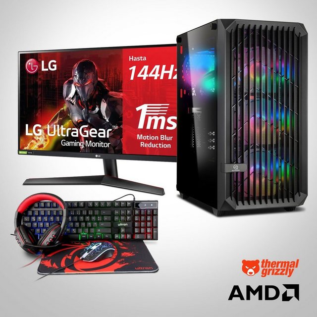 Memory PC Gaming-PC-Komplettsystem (27,00", AMD Ryzen 5 5600G, Onboard Grafik, 16 GB RAM, 1000 GB SSD)