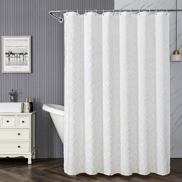 Mrichbez Duschvorhang Minimalistischer Muster-Duschvorhang Duschvorhänge mit 12 Haken Breite 90 cm (1-tlg., für Badezimmer, Badewanne), Bad Duschvorhänge Polyester Textil Wasserdicht Duschvorhang