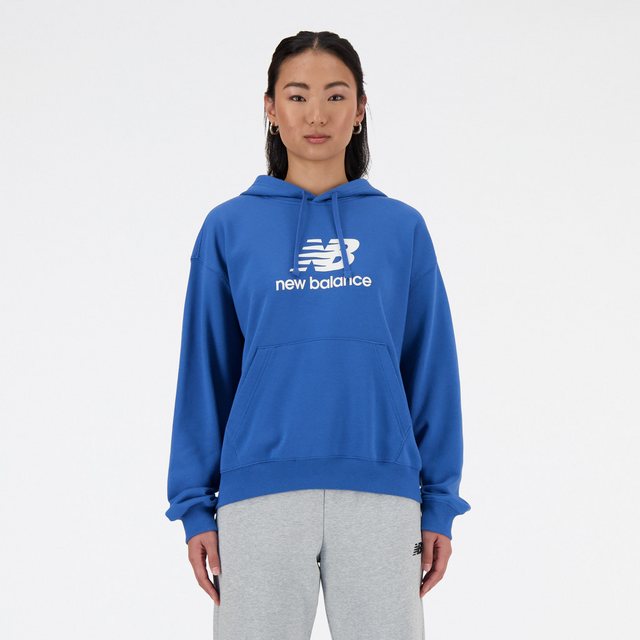 New Balance Funktionsshirt NEW BALANCE Sport Essentials French Terry Hoodie Blau