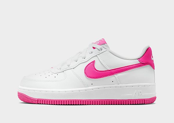 Nike Air Force 1 Junior's, White/Laser Fuchsia