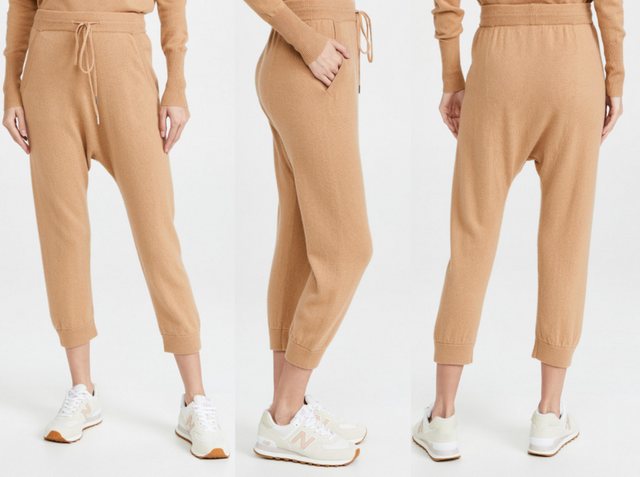 Nili Lotan Loungehose NILI LOTAN PARIS Cashmere Track Pants Crop Sweatpants Jogginghose Hose