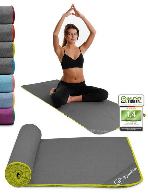 NirvanaShape Sporthandtuch Yoga Handtuch mit Antirutsch-Noppen, Yogatuch-Auflage für Yogamatte, Microfaser, +Yoga Einführungs eBook, Yogatuch-Auflage Saugstark, Hygienisch