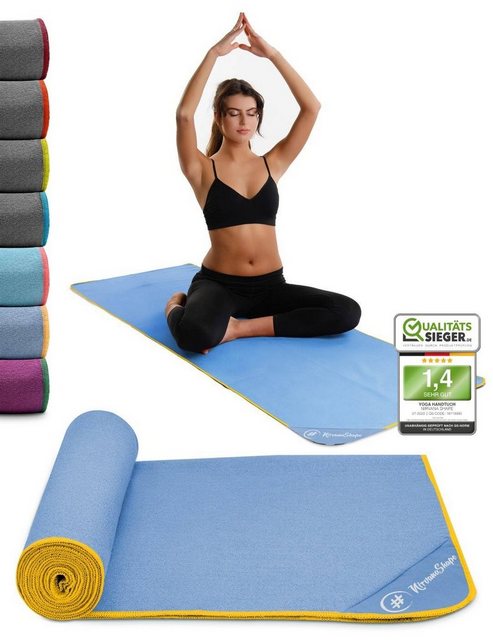 NirvanaShape Sporthandtuch Yoga Handtuch mit Antirutsch-Noppen, Yogatuch-Auflage für Yogamatte, Microfaser, +Yoga Einführungs eBook, Yogatuch-Auflage Saugstark, Hygienisch