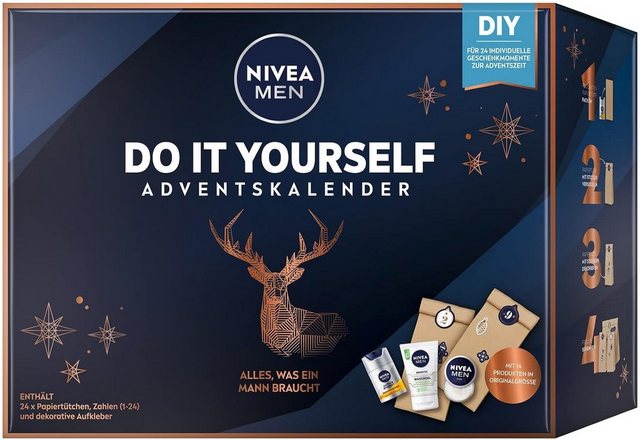 Nivea Adventskalender, mitausgewähltenPflegeproduktenAccessoires Pflegeset für dieAdventszeit