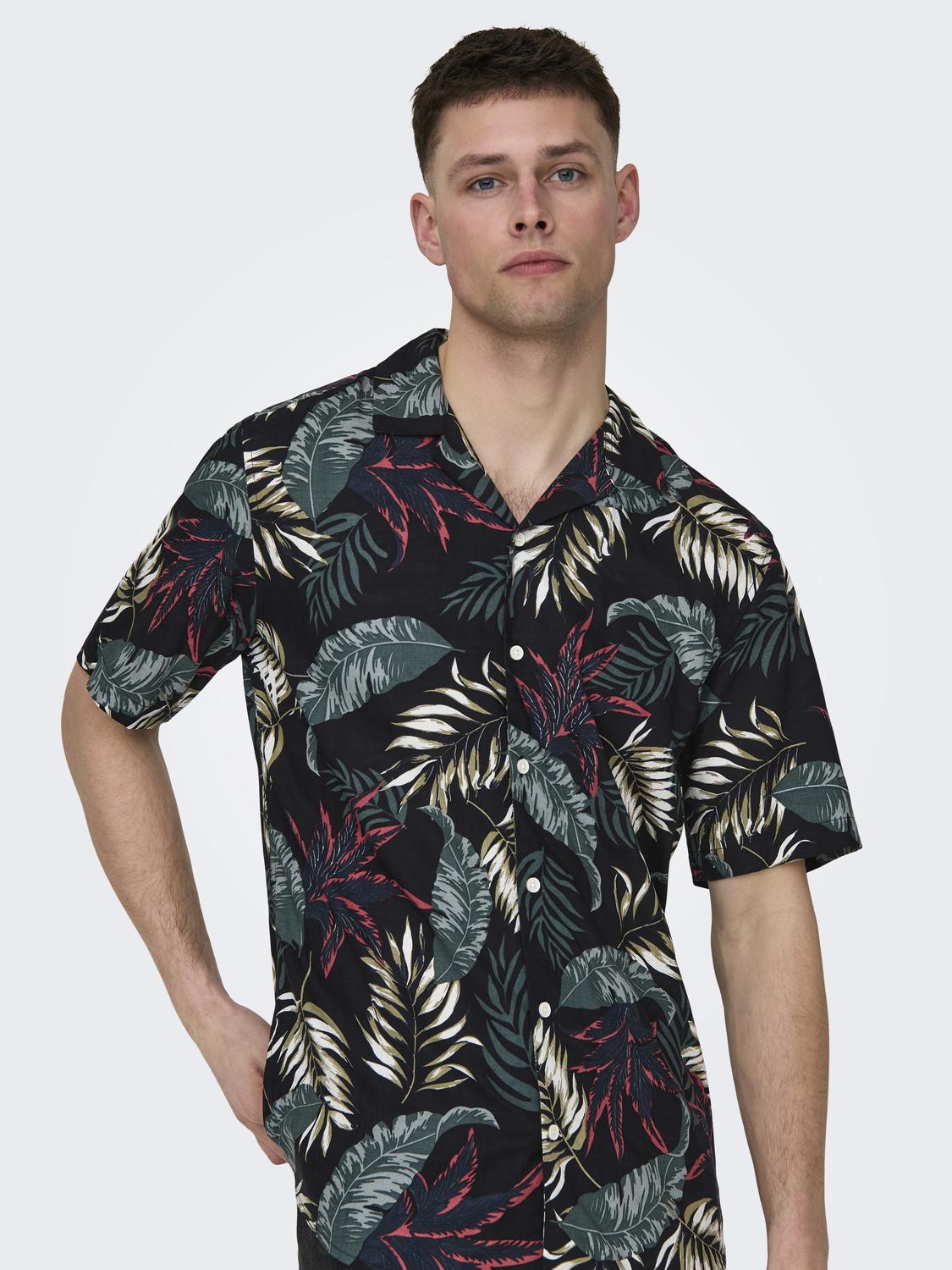 ONLY & SONS Hawaiihemd "ONSWAYNE LIFE AOP SS VISCOSE SHIRT NOOS"