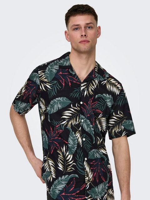 ONLY & SONS Hawaiihemd ONSWAYNE LIFE AOP SS VISCOSE SHIRT NOOS