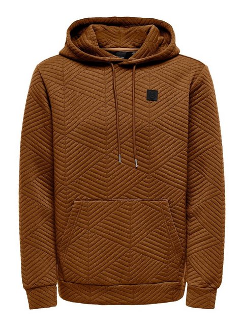 ONLY & SONS Hoodie - Hoodie unifarben - ONSKYLE REG QUILT HOODIE 3608 SWT