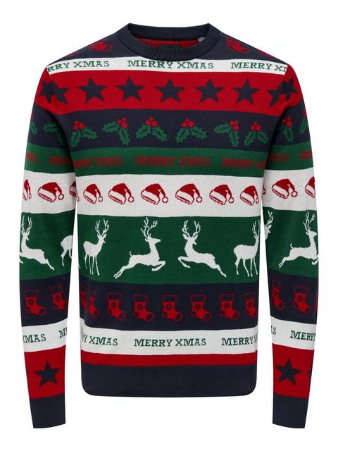 ONLY & SONS Weihnachtspullover - Strickpullover - ONSXMAS REG 12 MIX XMAS Pullover