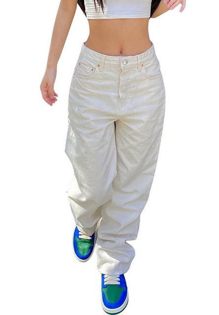 Opspring Loose-fit-Jeans Damen Baggy Jeans Y2K Low Waist Vintage Hose Cargohose Streetwear