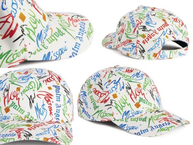 PALM ANGELS Baseball Cap PALM ANGELS X MISSONI Scribble-print Twill Cap Baseballcap Kappe Mütze