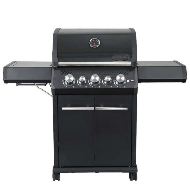 PROREGAL® Gasgrill Gasgrill S-318 Blackline mit 3 Hauptbrenner + 3-teiliges Zubehörpaket