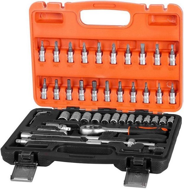 PROREGAL® Werkzeugset Werkzeugset BIG, 46 Teile, 1/4 ", Werkzeug, Werkzeugkoffer, (46-St)