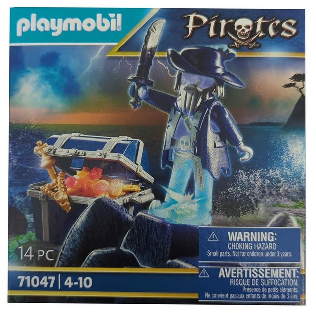 Playmobil® Spielfigur Playmobil 71047 Pirates Geister Pirat und Schatztruhe mit Leuchtfunkti