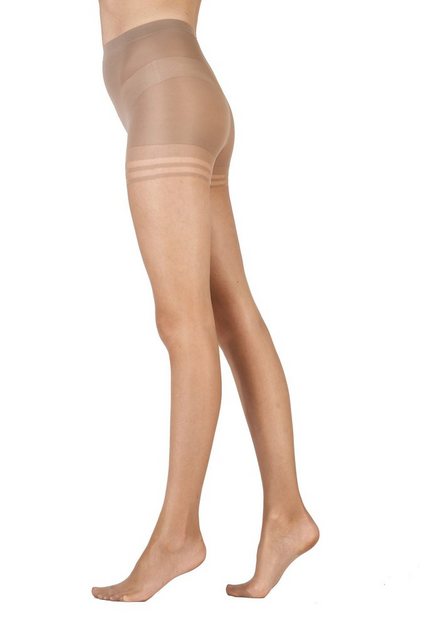 Pretty Polly Stützstrumpfhose Nylons 10D Secret Slimmer Tights Sherry SM (figurformende Strumpfhose 1 St. glatt)