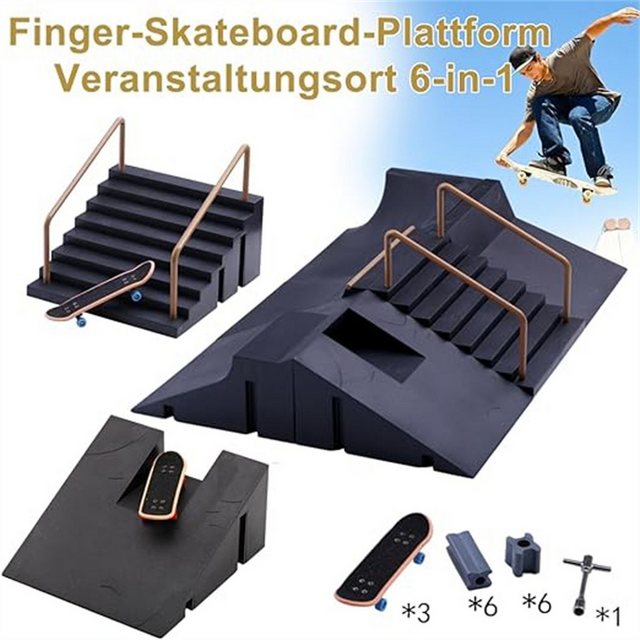 RefinedFlare Lernspielzeug DIY Finger-Skateboard-Rampen-Set, Kinderspielzeug-Geschenk