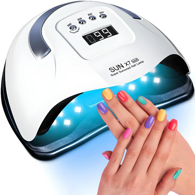 Retoo Lichthärtungsgerät LED UV Lampe Nagel Gel Lichthärtungsgerät Nageltrockner mit 4 Timer, UV-LED-Lampe, Stromkabel, LED UV Lampe Nagel Gel Lichthärtungsgerät Nageltrockner mit 4 Timer