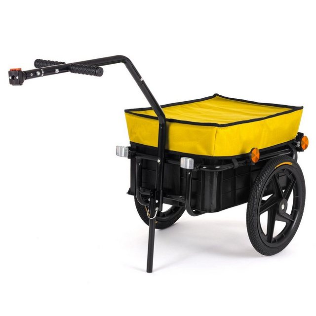 SAMAX Fahrradlastenanhänger Lastenanhänger / Fahrradanhänger für 60 Kg / 70 Liter in Gelb