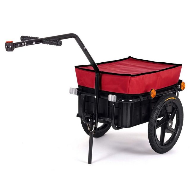 SAMAX Fahrradlastenanhänger Lastenanhänger / Fahrradanhänger für 60 Kg / 70 Liter in Rot