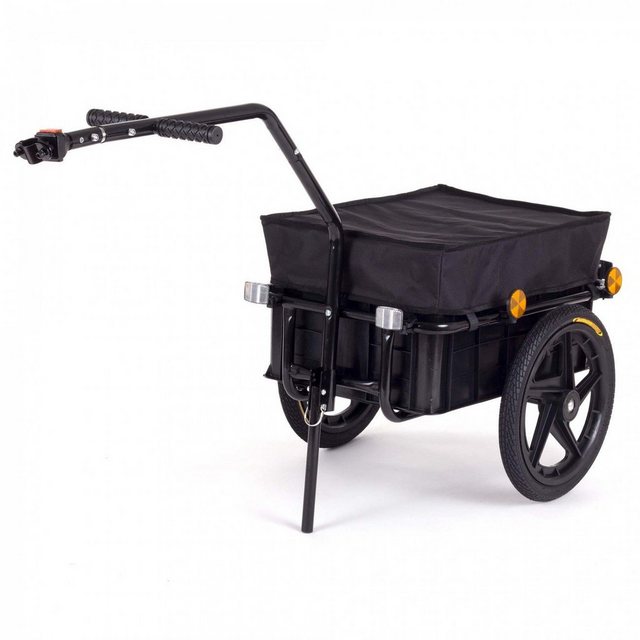 SAMAX Fahrradlastenanhänger Lastenanhänger / Fahrradanhänger für 60 Kg / 70 Liter in Schwarz