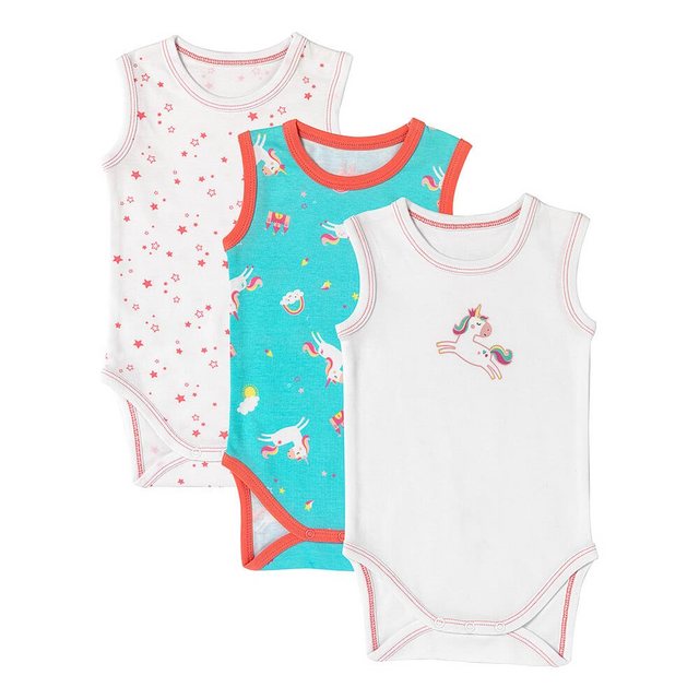 Schlummersack Kurzarmbody Baby-Bodys Ärmellos 3er-Pack OEKO-TEX zertifiziert